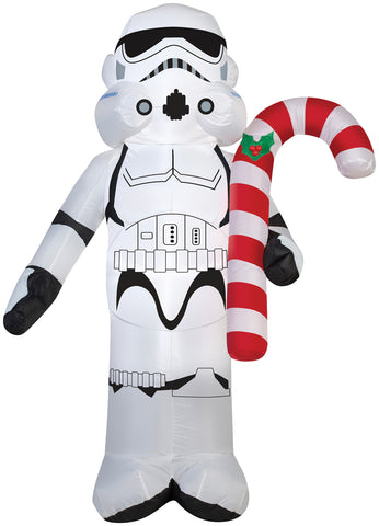 Airblown Stormtrooper with Candy Cane Inflatable