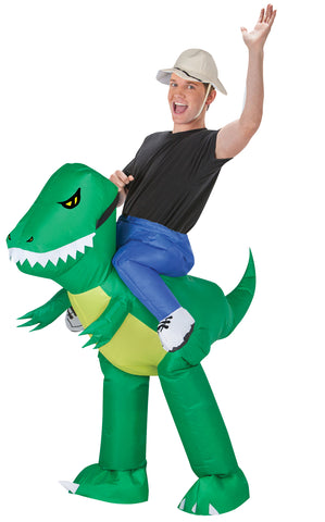 Men's Dinosaur Rider Inflatable Costume