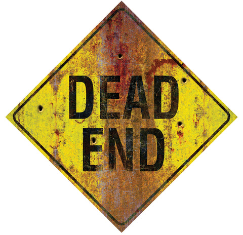 26" Dead End Metal Sign