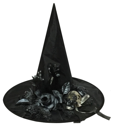 Witch Hat with Bone Skull
