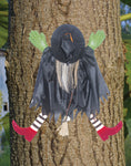 Tree Trunk Witch with Red Shoes
