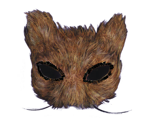 Natural Feather Cat Mask