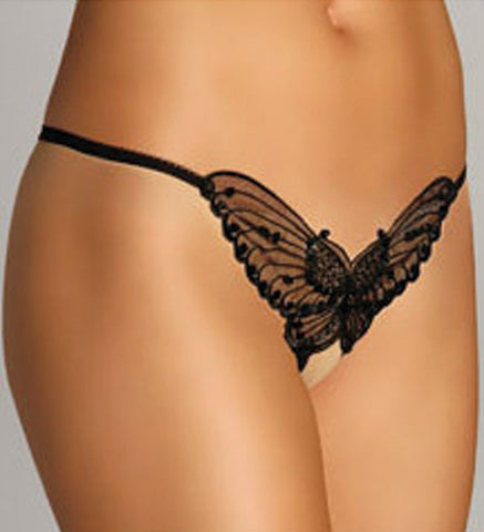 Panty Crotchless Black