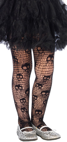 Skull Striped Net Tights