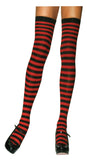 Nylon Striped Thigh-High Stockings