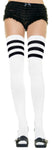 Knit Athletic Striped Thigh-Highs