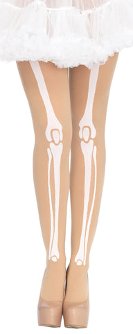 Skeleton Bone Print Tights