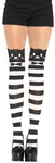 Opaque Fancy Cat Striped Pantyhose