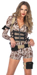 Women's Battlefield Babe Romper Costume