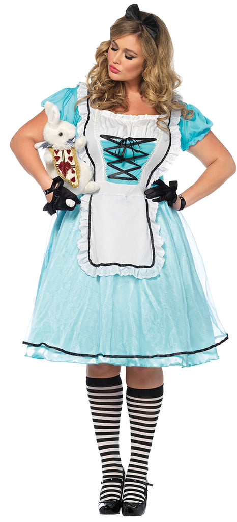 Women's Plus Size Tea Time Alice Costume - Main Image