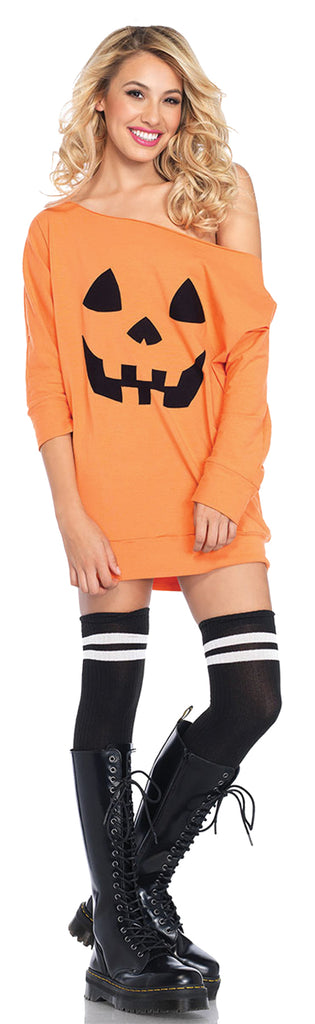 pumpkin jersey dress Mini Dress Halloween Themed Clothing Plus Size Plus Size Jersey Pumpkin Dress