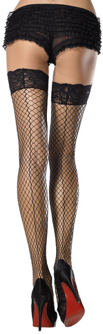 Lycra Black Fishnet with Backseam