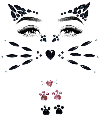 Animal Jeweled Face Sticker