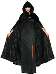 Deluxe Velvet & Satin Flocked Cape
