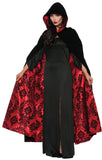 Deluxe Velvet & Satin Flocked Cape