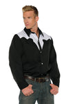 Men's Cowboy Shirt - Black & White