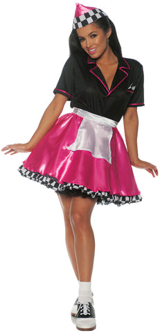 Women's Pink Car Hop Costume