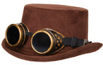 Faux Suede Hat with Goggles - Adult
