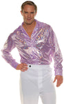 Men's Disco Shirt - Purple Circles