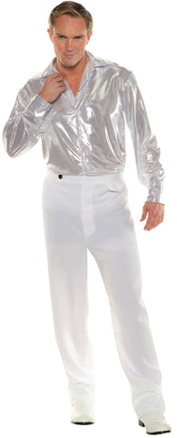 Men's Disco Shirt - Silver White