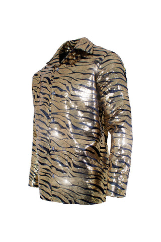 Tiger Shirt Gold Sequin Adult