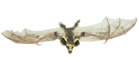 32" Brown Bat with Small Skull Head