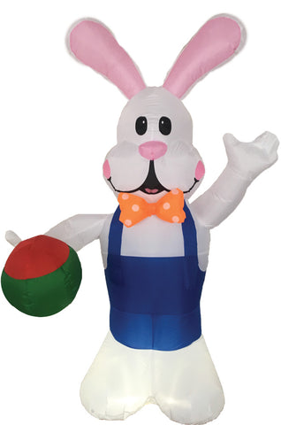 7' Inflatable Bunny with Egg