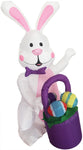 4' Inflatable Bunny with Basket