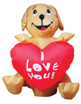 4' Inflatable Dog with Heart