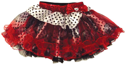 Monster High Petticoat Red Black Dots Whit